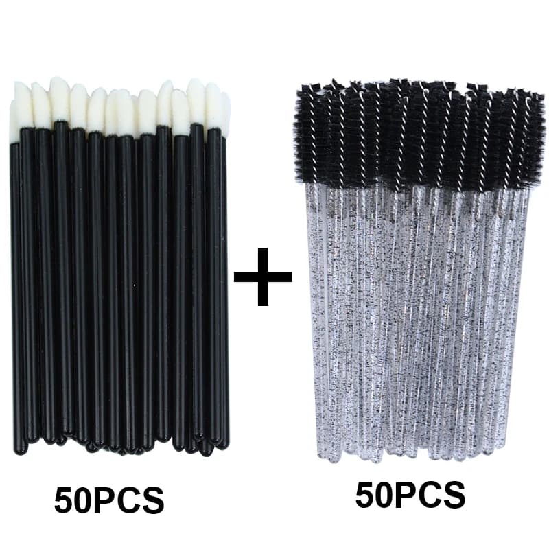 Ensemble d'outils de maquillage 2 en 1, coton-tige brillant Jules, micro brosses à cils, baguettes de mascara, vente en gros