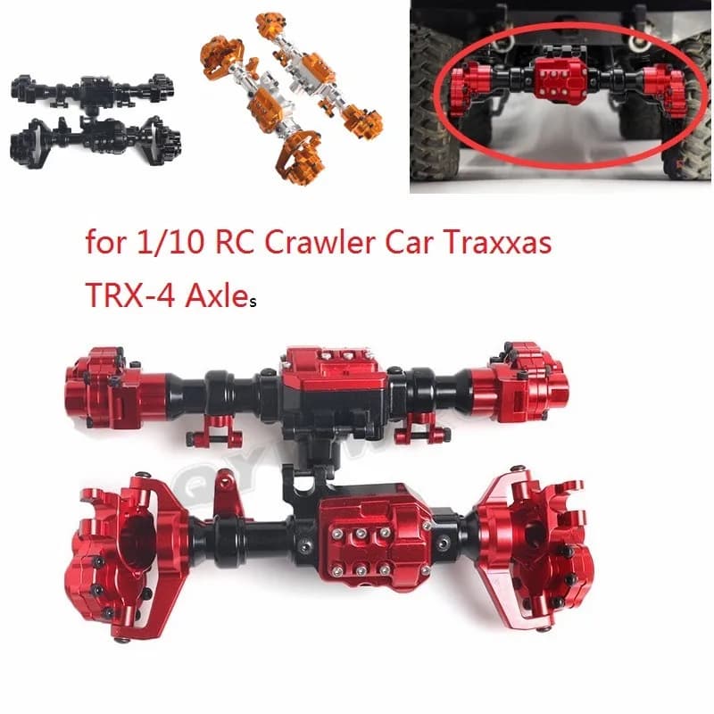 Boîtier d'essieu de portail avant et arrière en aluminium TRX4, pour voiture sur chenilles 1/10 RC Traxxas TRX-4, pièces de mise à niveau