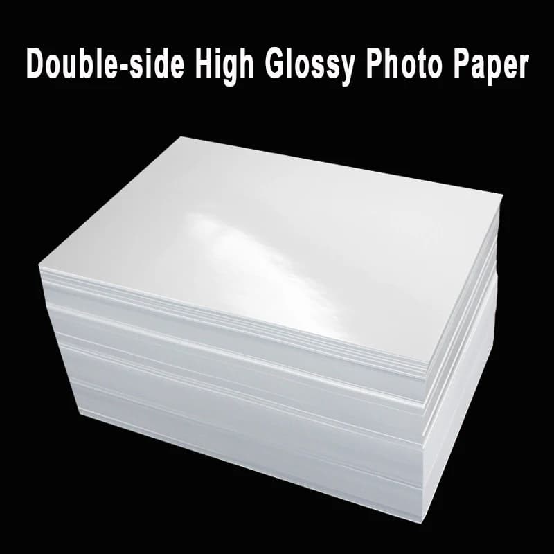 Papier photo double face pour imprimante à jet d'encre, A4, haute brillance, menu, 40% papier couché, 120g, 140g, 160g, 200g, 240g, 260g, 280g, 300g