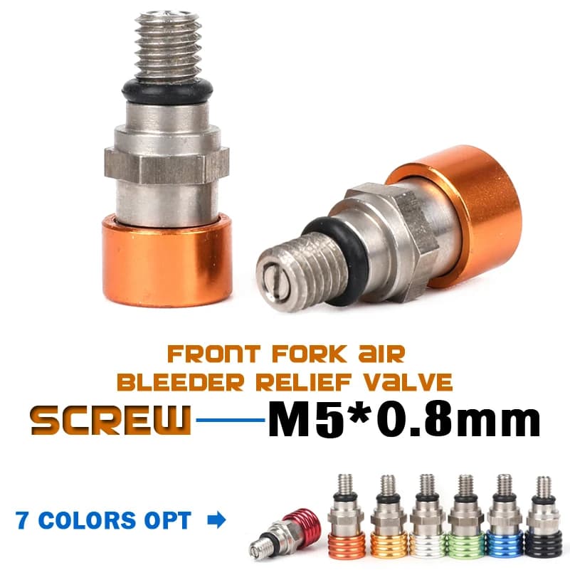 Valve de décharge M5 étanche pour fourche avant, en acier inoxydable, compatible avec CRF YZF KXF