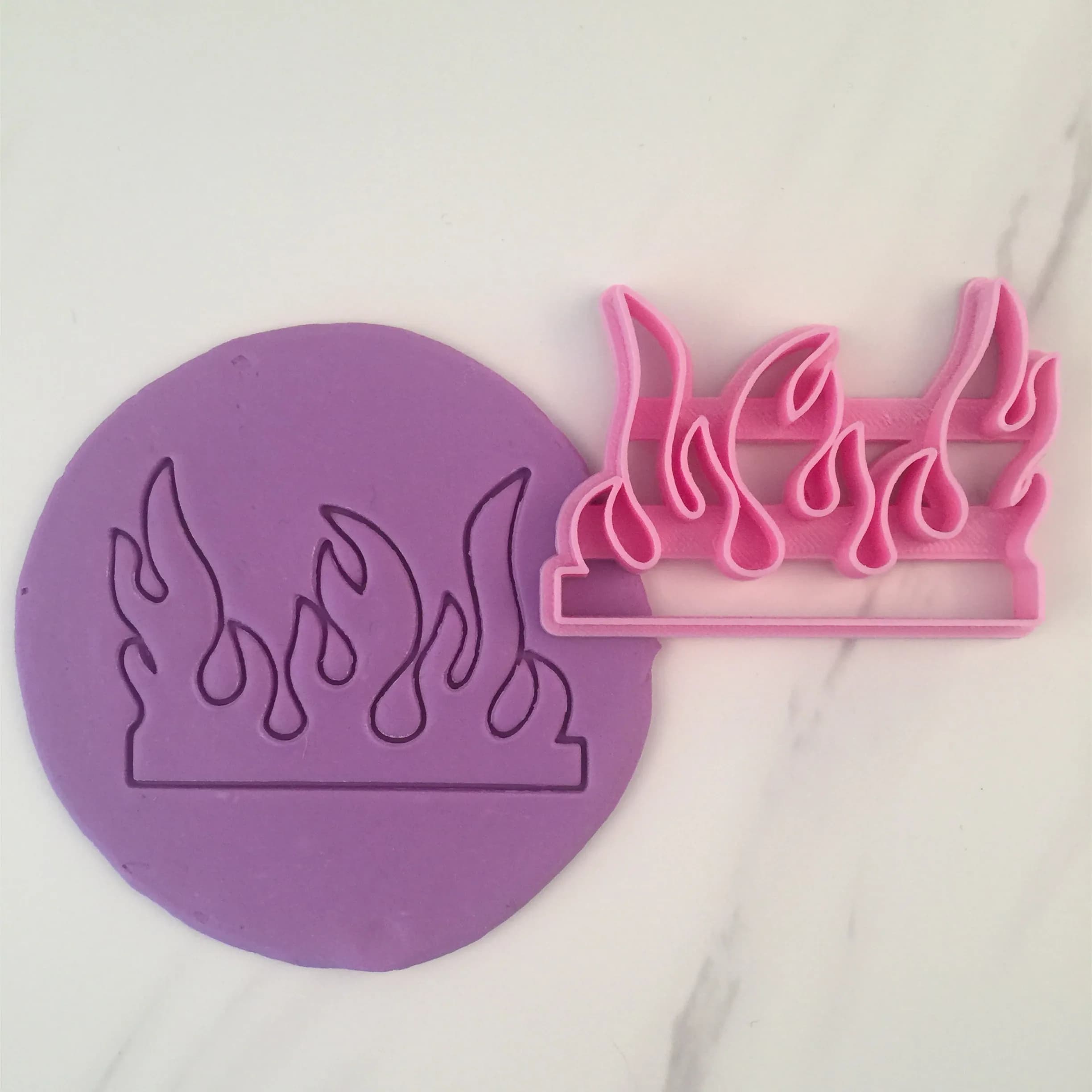 Moule à gâteau en plastique, 3 pouces, feu de flamme, har ant, décoration de timbre