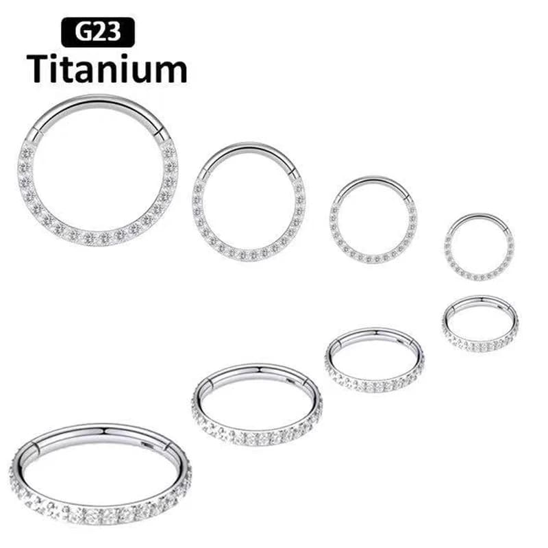 Boucles d'oreilles piercings en titane CZ, anneaux antarctiques à segment haut, petit septum ouvert, bijoux de corps Helix, ASTM f136, haute qualité, nouveau, G23,piercing pour le nez,piercing