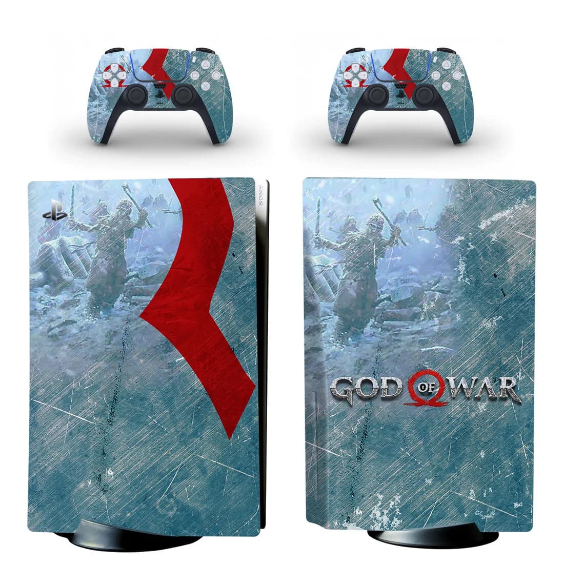 God of War PS5 Disc Edition autocollant de peau couverture pour Console et contrôleur PS5 disque peau autocollant vinyle