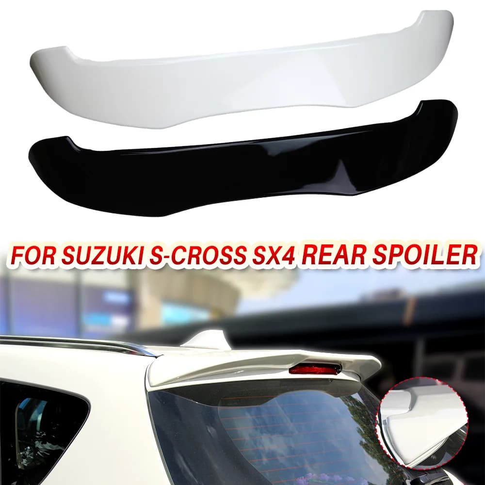 Aileron arrière pour SUZUKI S-CROSS SX4 2014+, becquet de coffre noir brillant ABS, accessoires de décoration automobile