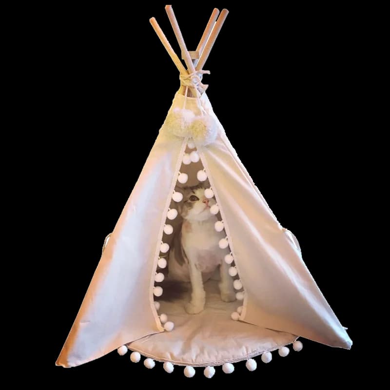 Lit pour animaux domestiques, niche souple, grotte, sac de couchage, tente, maison, lit pour chats et chiens, tipi Portable avec coussin, fournitures pour animaux de compagnie