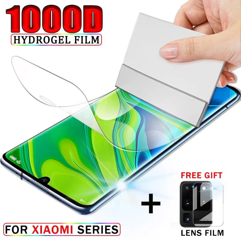 Protecteur d'écran pour Xiaomi, Film Hydrogel 1000D souple pour Mi 11 Ultra, Note 10T, 9, 8, 9T, 9SE, A3 Pro, Mi11 Lite, 5G