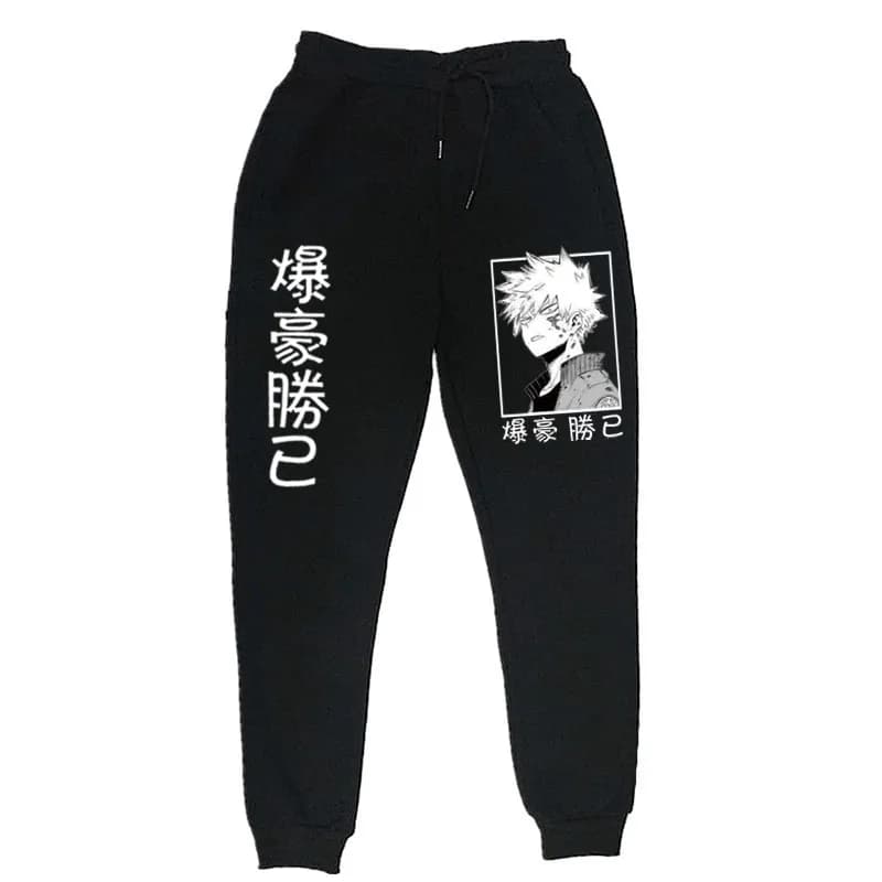 My foreAcademia-Pantalon de jogging imprimé pour homme, survêtement décontracté, anime japonais, Katsuki Bakugo Harajuku, fjCasual, 2021
