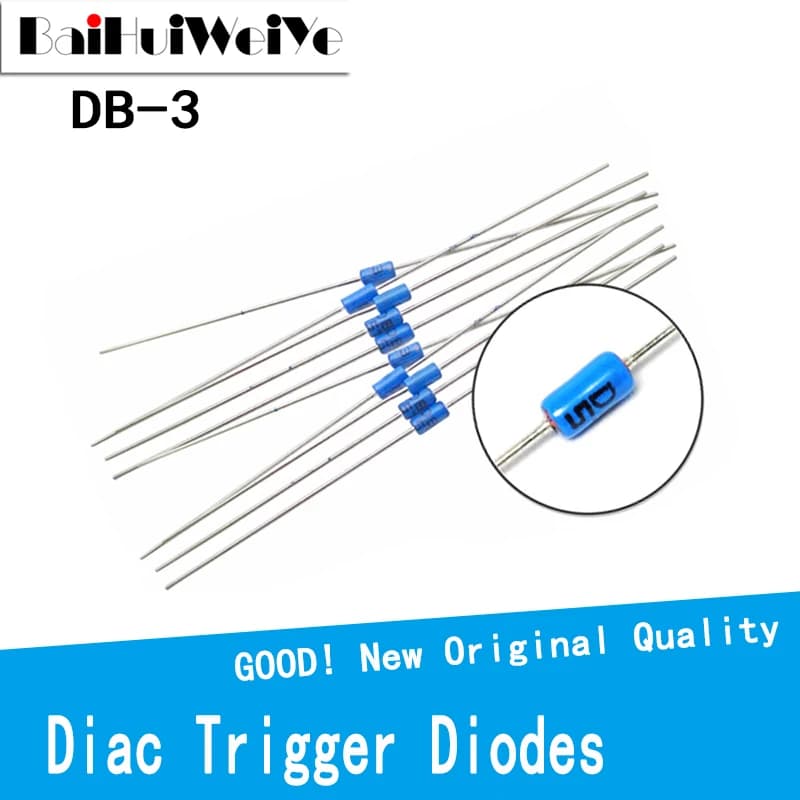 50 PCS/uno DB3 DB-3 Diac Trigger Diodes DO-35 DO-204AH nouveau jeu de puces d'origine de bonne qualité