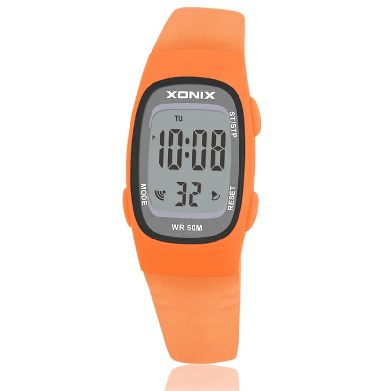 XONIX nouveau Simple élégant LED numérique étanche 50M plongeur de natation dames étudiant alarme chronomètre montre électronique Reloj Mujer FC