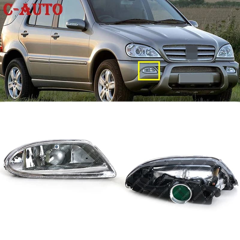 Feu antibrouillard gauche droit pour voiture, pour Mercedes, Benz W163 ML ML350 ML500 ML430 ML320 ML55 pour AMG 1638200428 1638200328 Assemblage