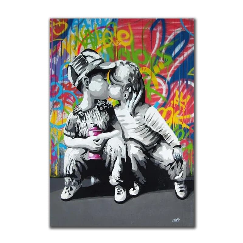 Banksy Graffiti Street Art Canvas, Customs, Follow Your replPosters and Prhonneur, Wall Picture for Living Room, Wall Decor