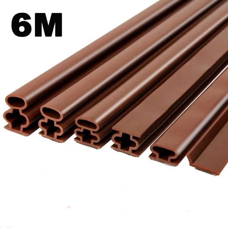 Bande d'étanchéité en caoutchouc de Silicone, 6M, auto-adhésive, pour portes, fenêtre, insonorisation, coupe-vent, blocage de fente, ruban isolant de Type I