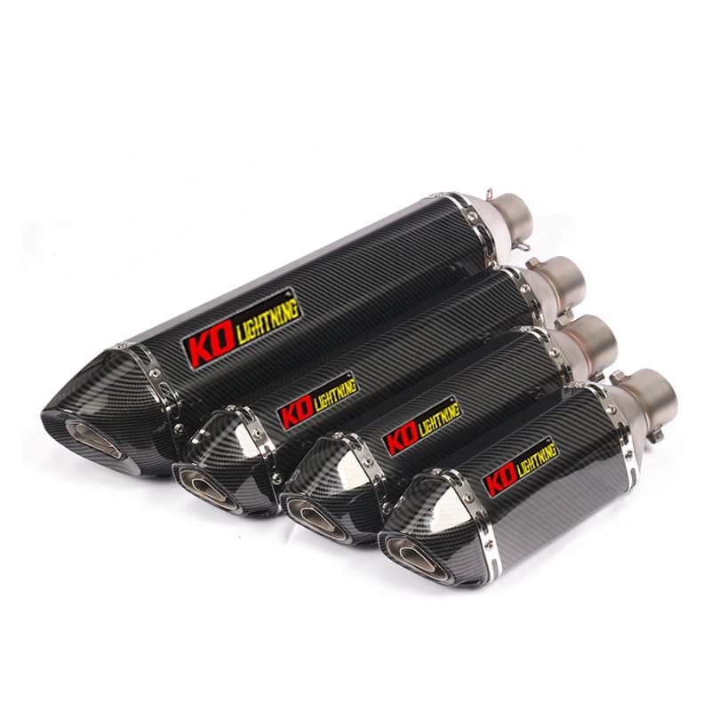 Tuyau d'échappement universel pour moto, 51mm, avec déflecteur, embouts en acier inoxydable 310/370/470/570mm, pour ATV Street Bike