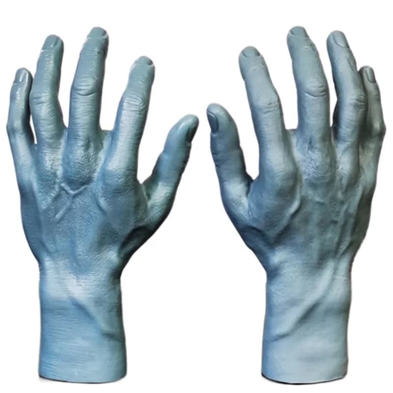 Modèle de main de mannequin masculin réaliste pour l'affichage de bijoux, bracelets, montres, gants, bagues, aimant pouvant être fixé sur le dessous