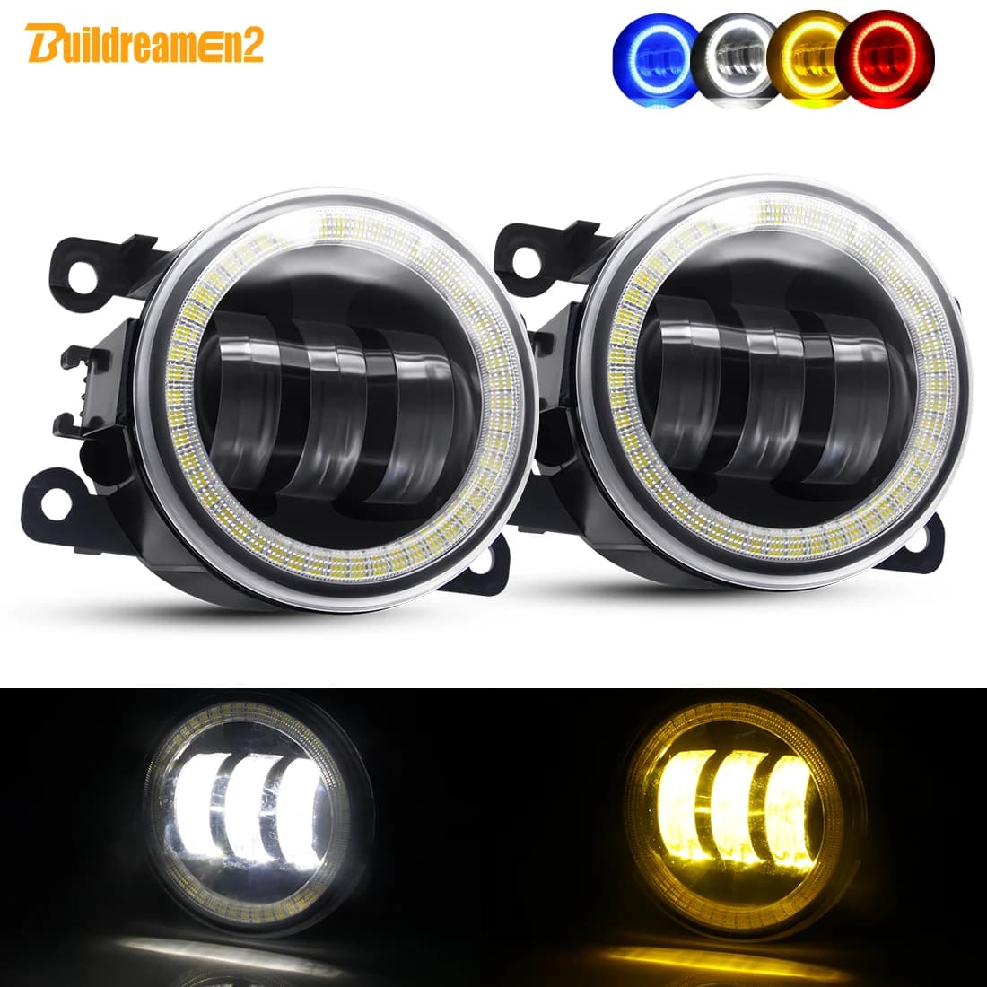 Phare antibrouillard Angel Eye avec lentille LED, phare antibrouillard diurne DRL, pare-chocs avant de voiture, Porsche Broderie, 955, 958, 2002-2015, 30W, 12V, 2 pièces
