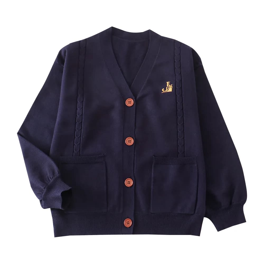 Cardigan en tricot à manches longues pour femmes, pulls à col en V, vêtements d'extérieur pour filles, uniforme scolaire JK, vêtements pour étudiants, 9 couleurs, printemps, hiver