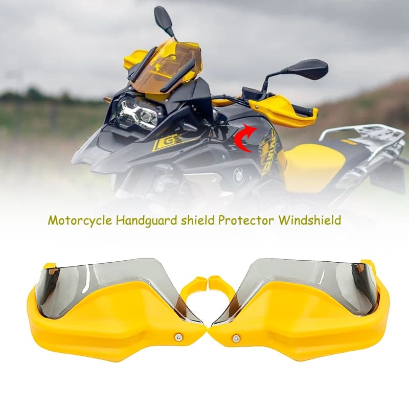 Bouclier de protection des mains jaune, pare-brise, compatible avec BMW Runder GS, R1250GS, LC, ADV, F800GS, Adventure, Fexecute, GS, F850GS, F900R