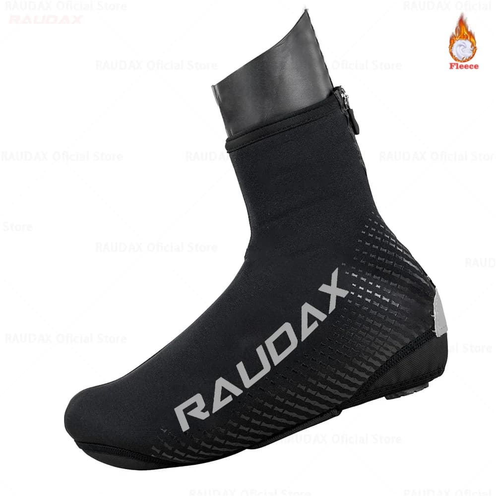 Raudax-couvre-chaussures de cyclisme en polaire zippé pour hommes, couvre-chaussures de vélo vtt, couvre-chaussures de vélo, Sport, hiver, 2023