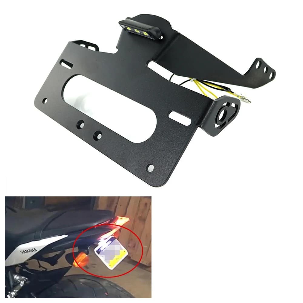Kit de fixation de plaque d'immatriculation arrière en aluminium pour Yamaha MT-09 MT09 FZ-09 MT-09 SP 2017-2020