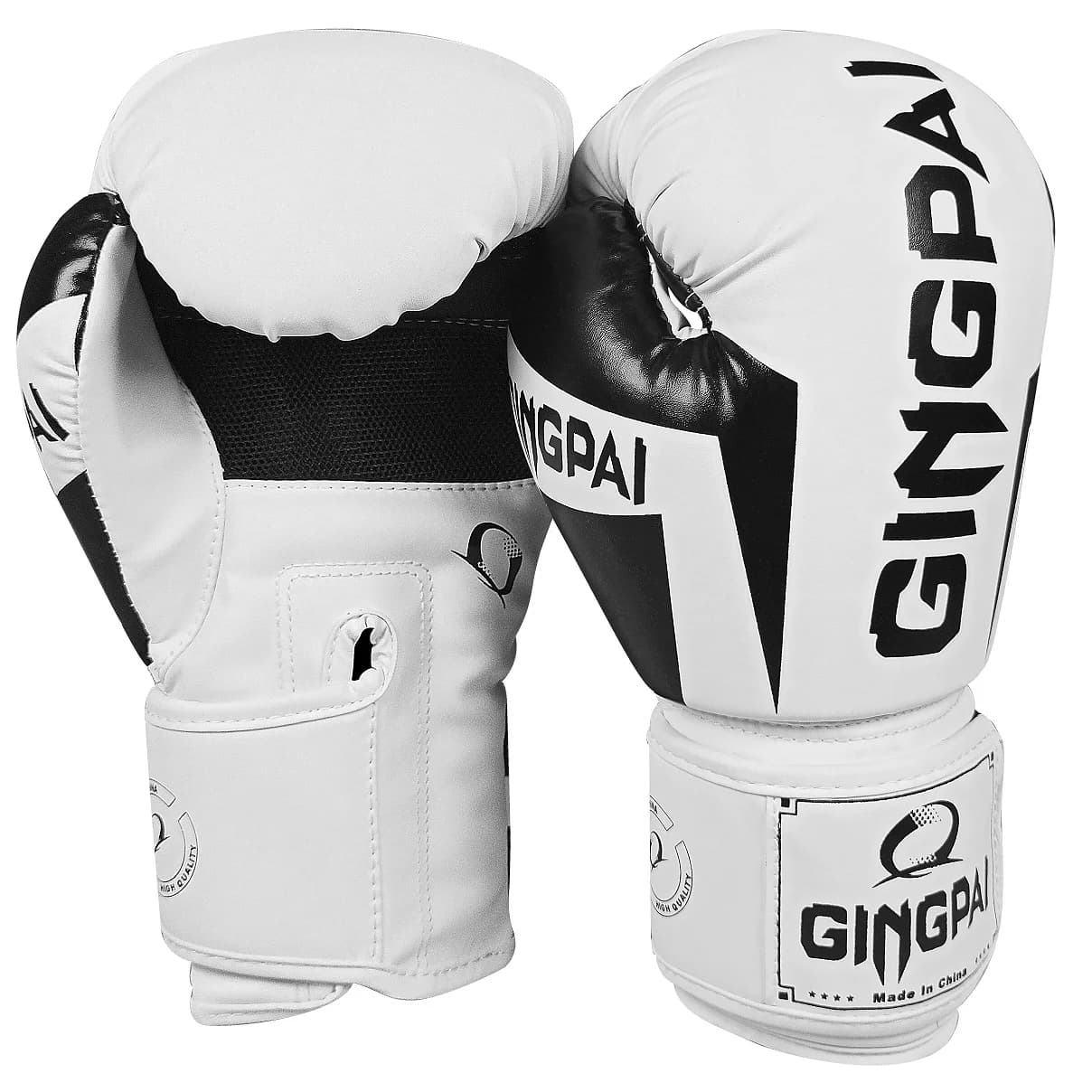GINGPAI-Gants de boxe en cuir pour hommes, femmes et enfants, gants de boxe pour sac de boxe, gants de boxe déclinaison, gants de gastronomie Muay Thai, 6 oz, 8 oz, 10 oz, 12oz