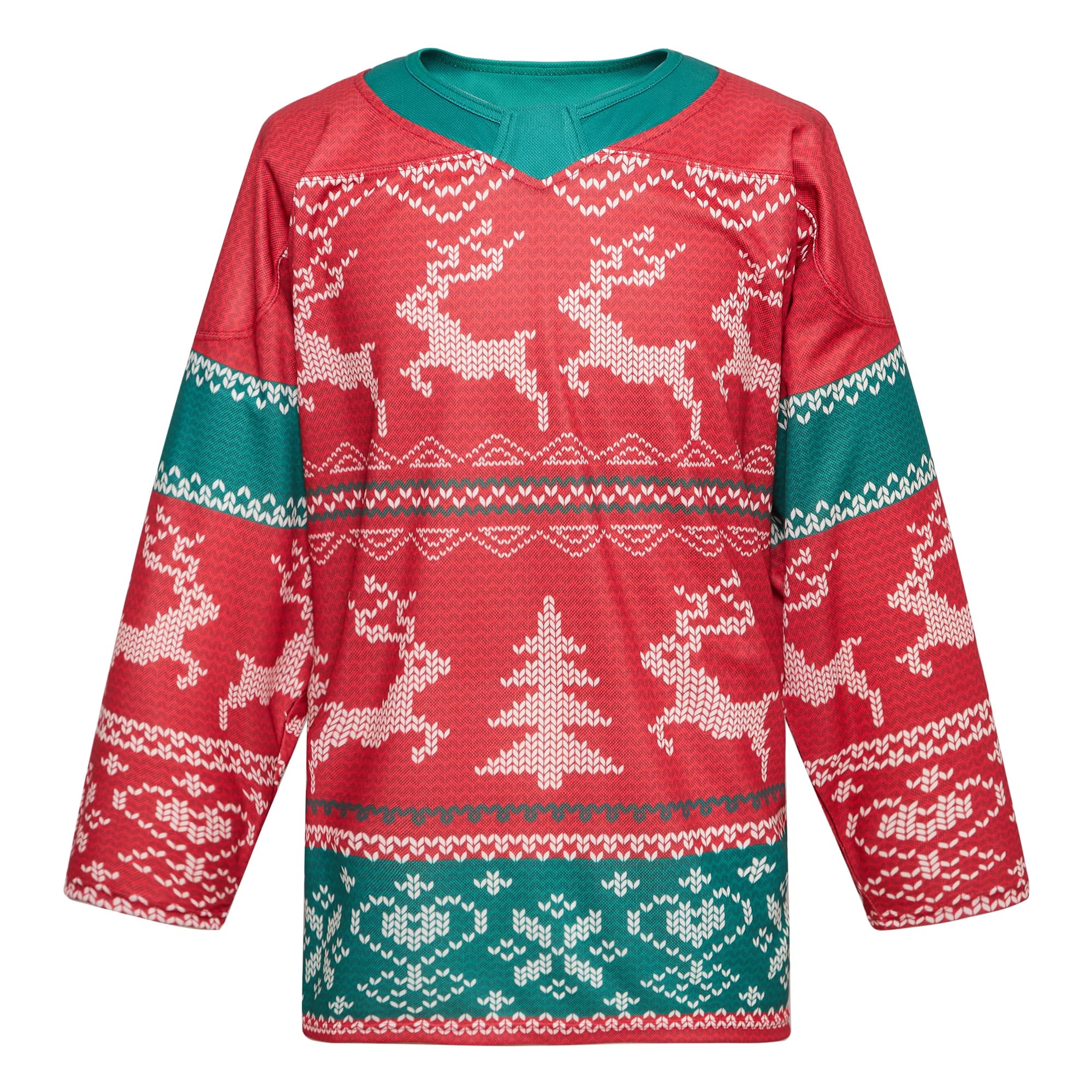 Maillot de hockey à sublimation de Noël, pull en couches et chaussettes, polyester léger et fin, haute qualité, série H950