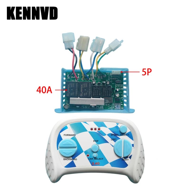 Voiture électrique haute puissance pour enfants, télécommande Bluetooth, récepteur, boîtier de commande, pièces de carte mère, 200W, 40A, 5 broches, 5P