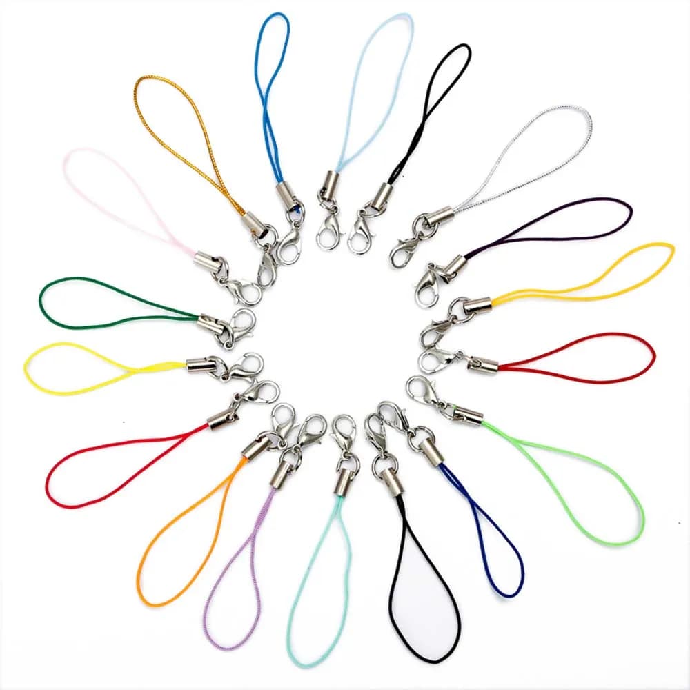 Lanière de poignet à main pour téléphone portable, cordons lariat, ULà fermoir ster corrigée, crochets porte-clés, chaîne de sangle de téléphone portable, 20 pièces