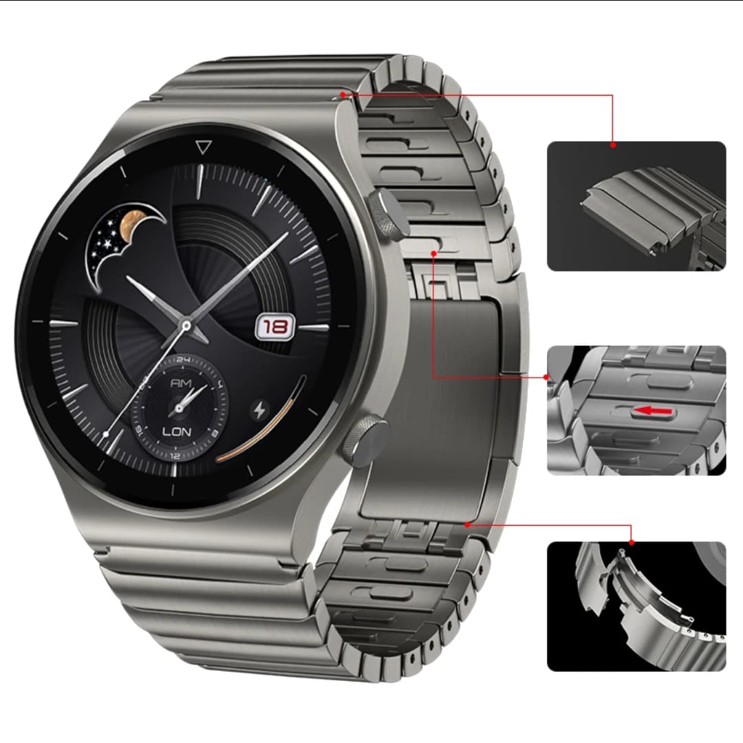 Bracelet 22mm pour Huawei Watch GT3 Pro 46mm/GT2 Pro, bracelet de montre en acier inoxydable à la mode pour GT5 46mm /GT2/ 2Pro/GT3/GT4 46mm