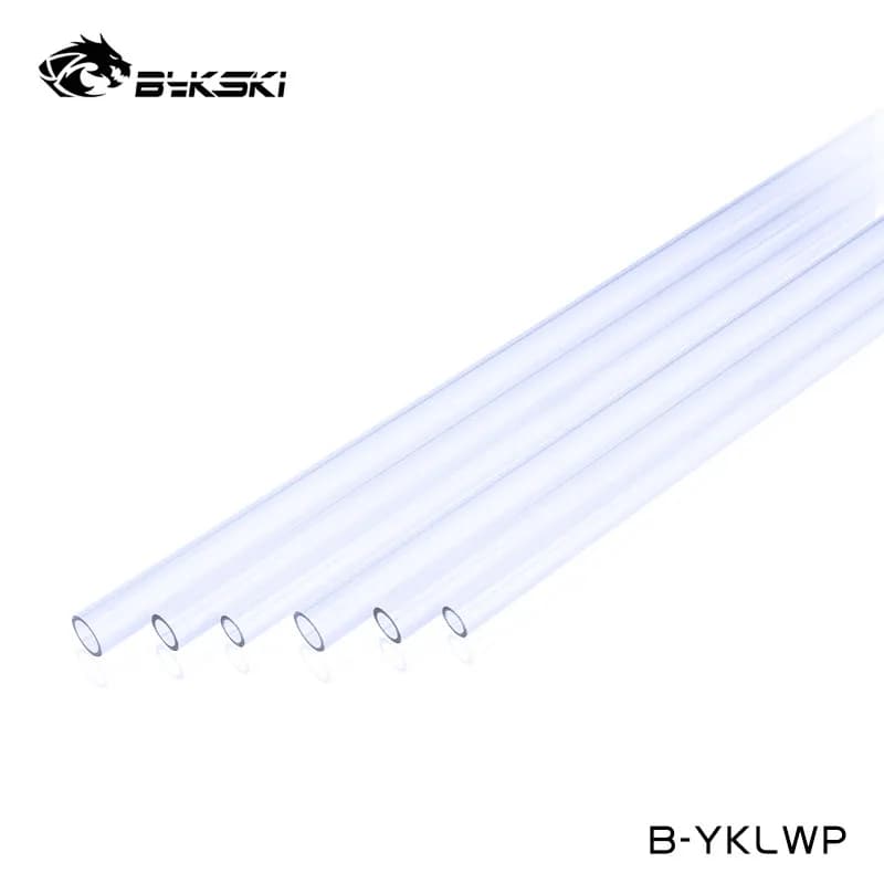 6 tubes rigides en PMMA Bykski X500mm, 8x12mm, 10x14mm, 12x16mm, tuyau acrylique transparent pour refroidissement par eau DIY PC, B-YKLWP