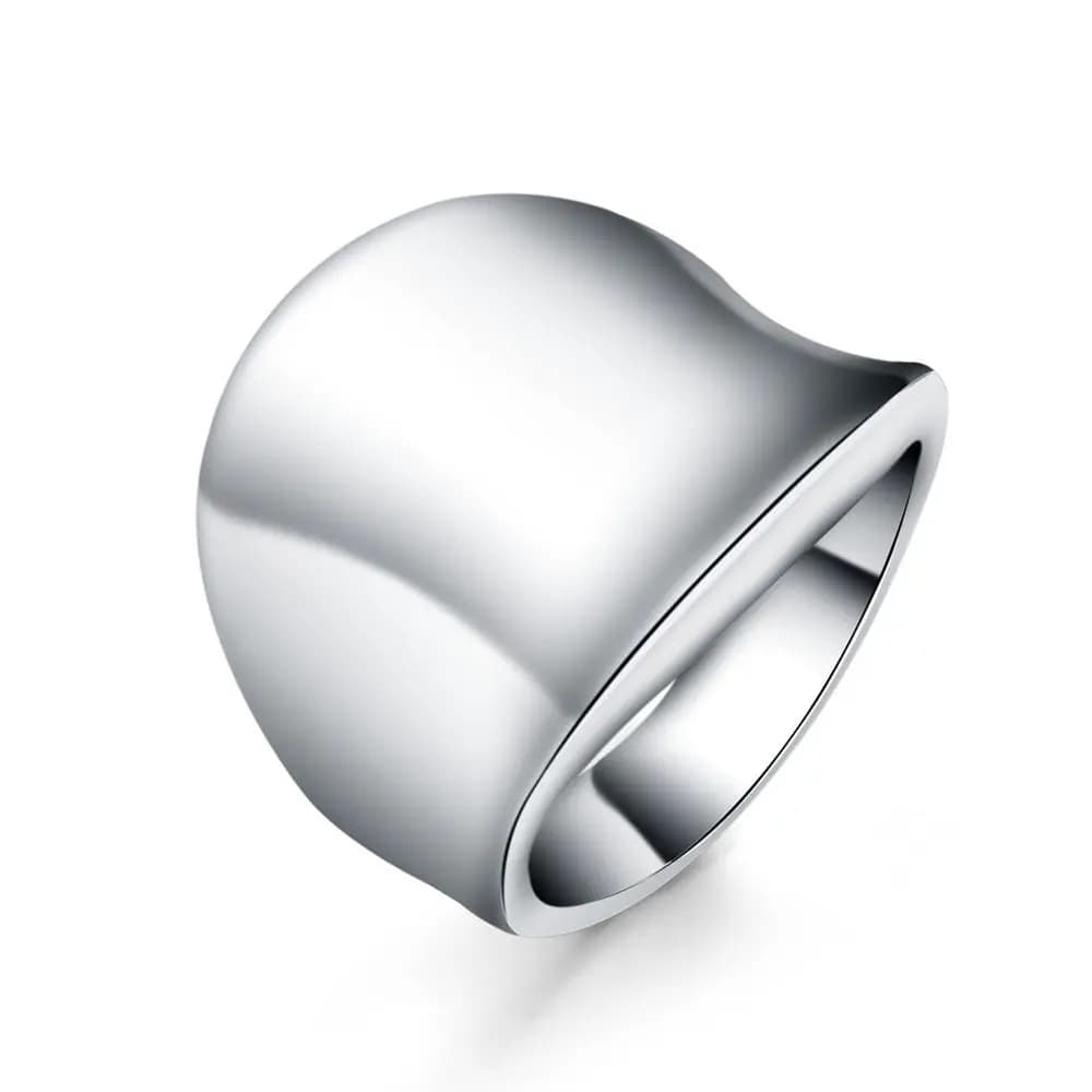 Bague de pouce en argent sterling 925, style simple et brillant, bijoux unisexe, taille 6-10, accessoire cadeau