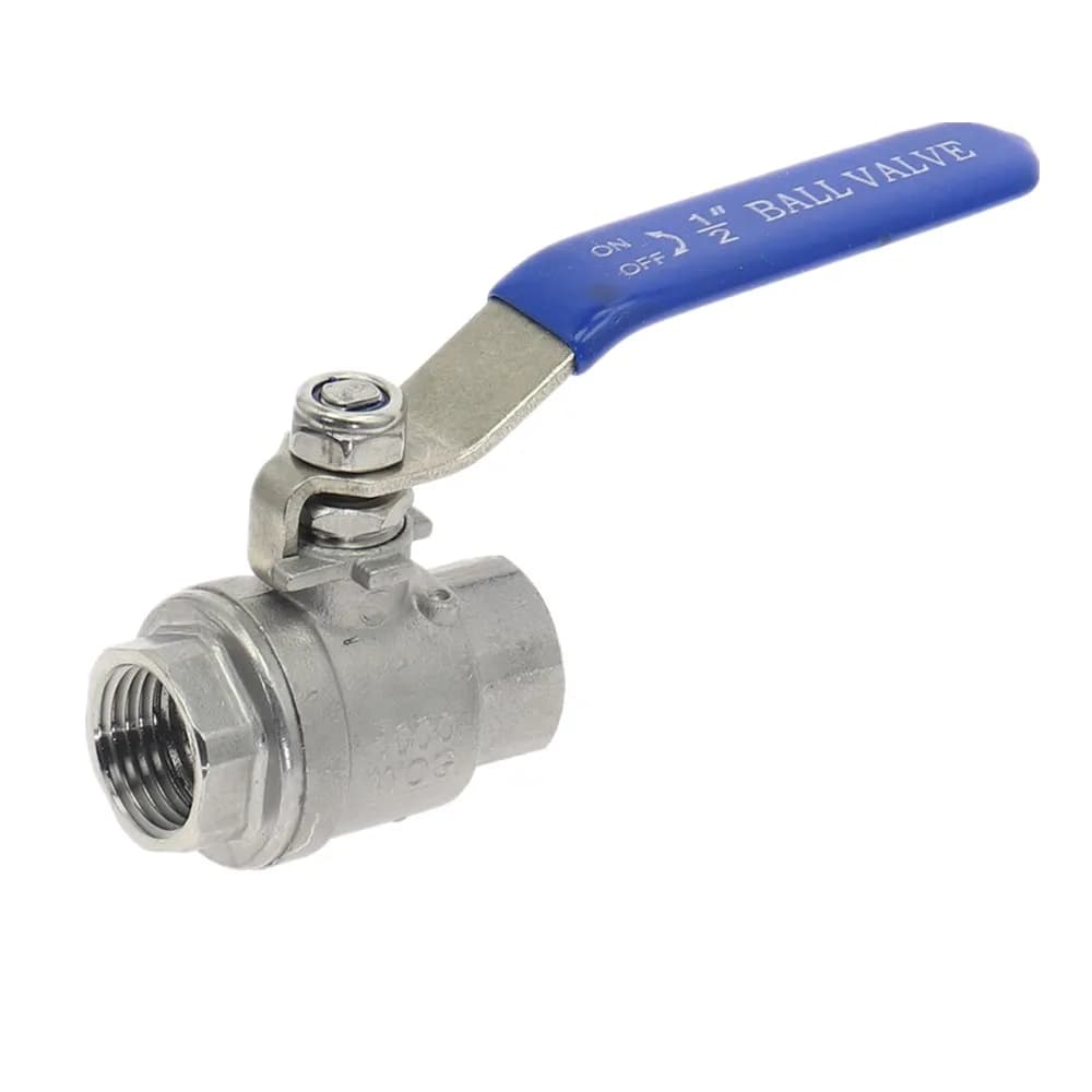 1pcs SS 304 En Acier Inoxydable DN8-DN100 BSP Filetage Femelle 2 tranches Plein Port Robinet À Bille avec Vinyle Poignée Vannes