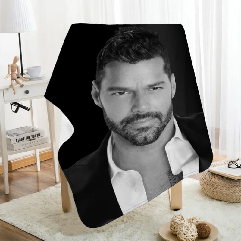 Musife – couverture en flanelle personnalisée Ricky Martin, créez votre propre couverture pour canapé, bricolage, livraison directe