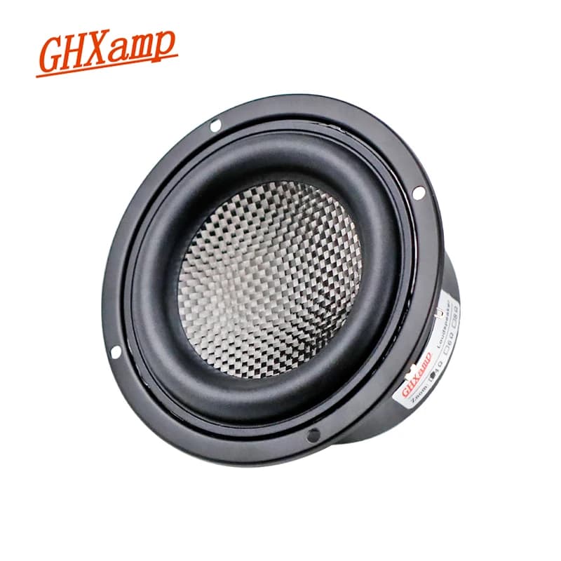 GHXMedals-Caisson de basses en fibre de carbone, haut-parleur conique HiFi, 4 pouces, 116mm, 4OHM, 40W, Low Dead Home, Audio de voiture, 69Hz-5500HZ, 1PC