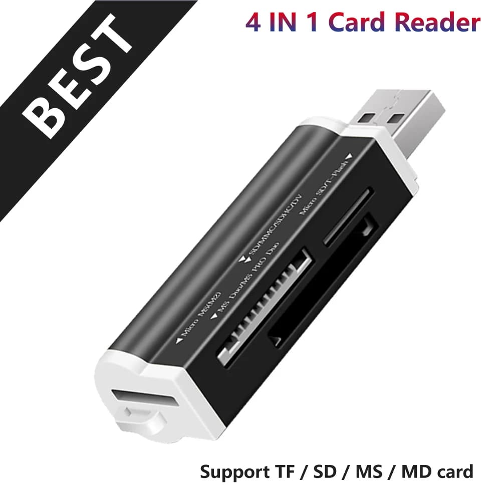 Lecteur de carte intelligent tout-en-un lecteur de carte multi-en 1 SD/SDHC MMC/RS MMC TF/MicroSD MS/MS PRO/MS DUO M2 lecteur de carte