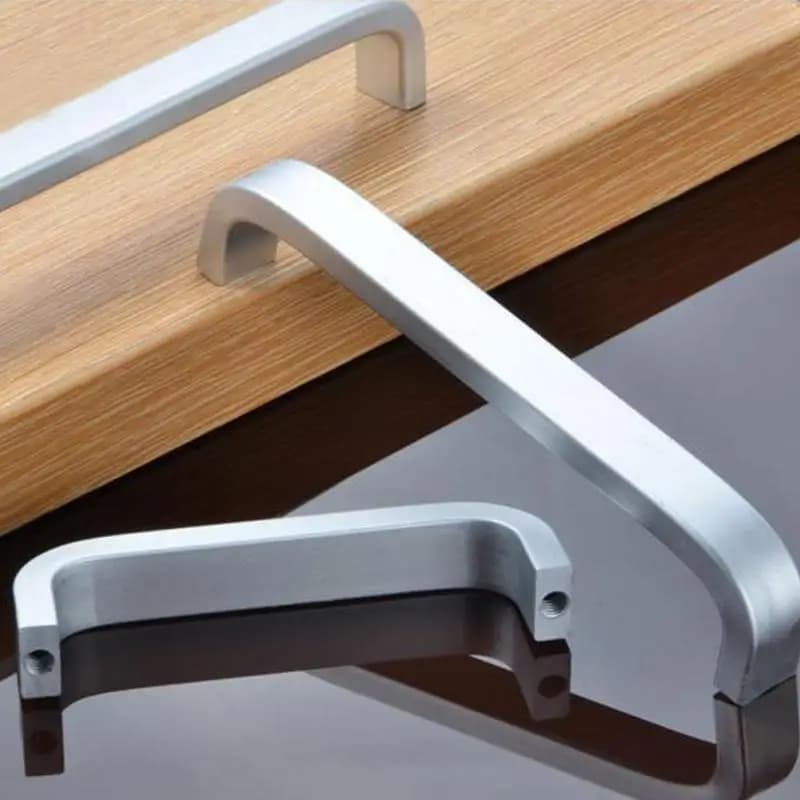 Poignée droite en aluminium pour armoire de cuisine, boutons côtelés, quincaillerie de meubles, espace, Foy, porte, 4 ", 6", 8 ", 10/12"