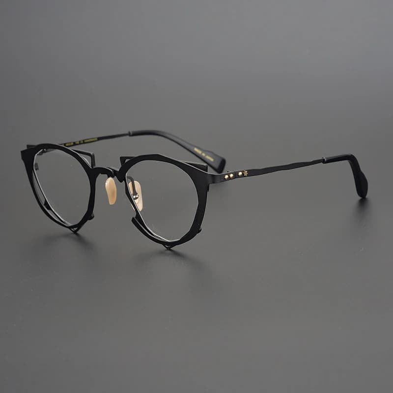 Monture de lunettes en alliage vintage pour hommes et femmes, lunettes triangulaires rétro, lunettes de myopie, contrevenants optiques, marque de luxe, designer