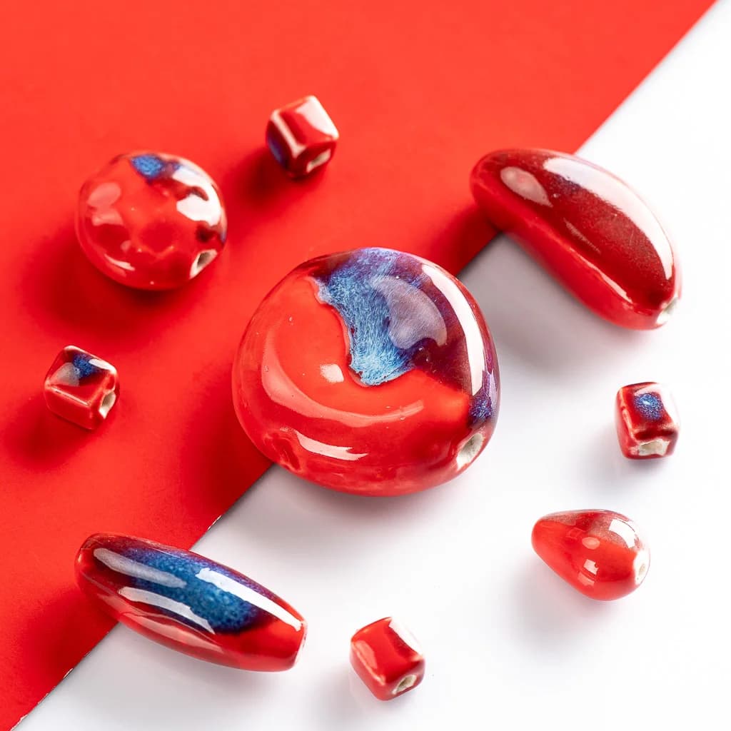 Perles en céramique de forme spéciale, artisanat en porcelaine, bijoux, matériaux de bricolage faits à la main # MY304