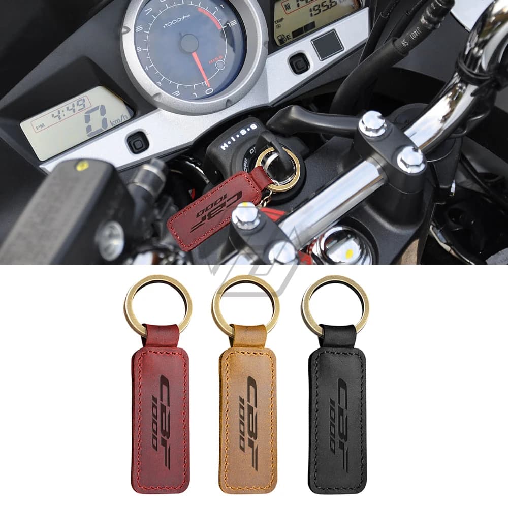 Porte-clés en cuir de vache pour moto Honda CBF1000 CBF 1000