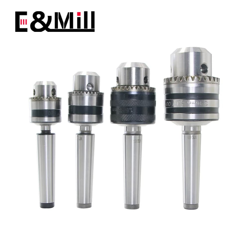 Porte-outil CNC pour perceuse, MT2, MT3, MT4, B10, B12, B16, B18, dos côtelé, tige filetée Morse, mandrin de perceuse, tour d'arbre, M10, M12, M16, 1 jeu