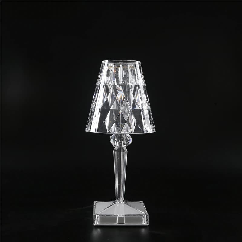 Lampe de Table en acrylique, moderne, Simple et délicate, Rechargeable par USB, lampe tactile de bureau, décoration de chambre à coucher, veilleuse LED en forme de diamant