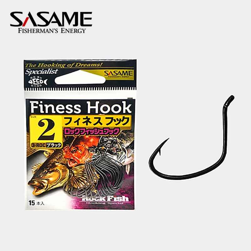 SASAME-Hameçon de pêche en acier au carbone barbelé, crochet de leurre de poisson de roche, hameçon décentré pour ver doux, matériel de pêche au bar, crochet fin, Japon