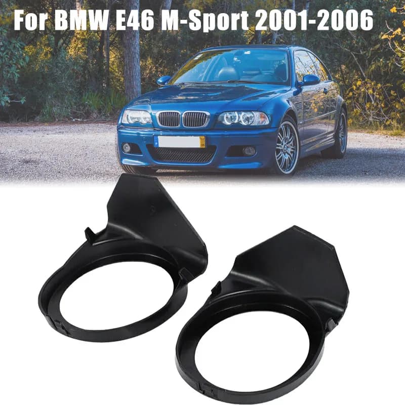 Couvercle de Phare Antibrouillard Avant pour BMW Série 3 E46 M3 M-dehors 2001-2006, 2 Pièces