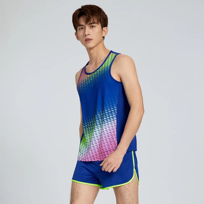 Survêtements de course pour hommes, combinaisons d'athlétisme, séchage rapide, marathon, athlétisme, sport d'équipe, short glacé, 2021