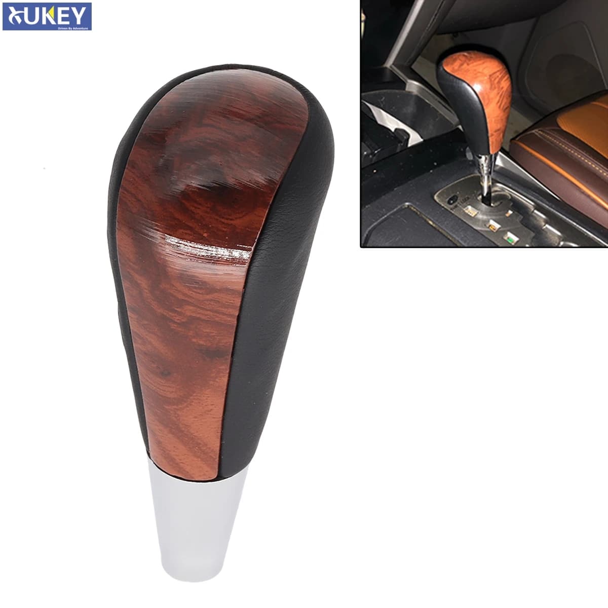 Pommeau de levier de vitesse universel en cuir Pu, 8mm, pour la plupart des voitures automatiques, pour Mazda, Lexus, Toyota, Prado