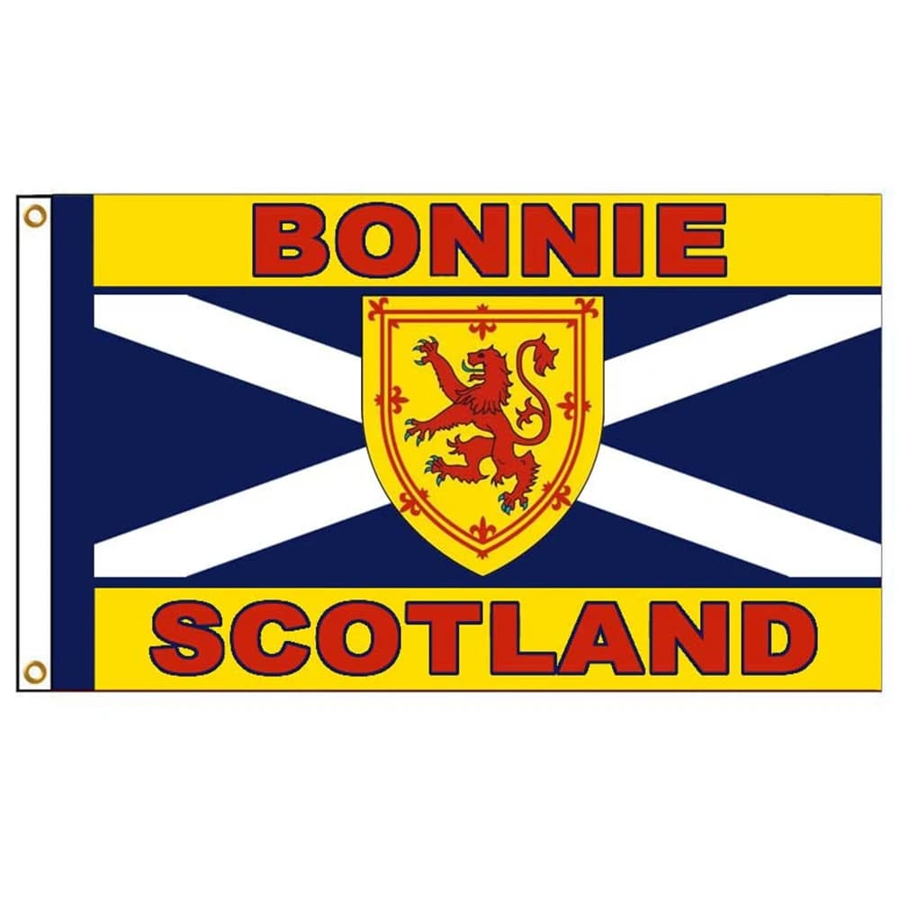 Bonnie Scottish Counties Drapeau de l'Écosse, 150X90cm, Bannière 3x5 pieds, Polyester 100D, Oeillets en laiton, Drapeau personnalisé