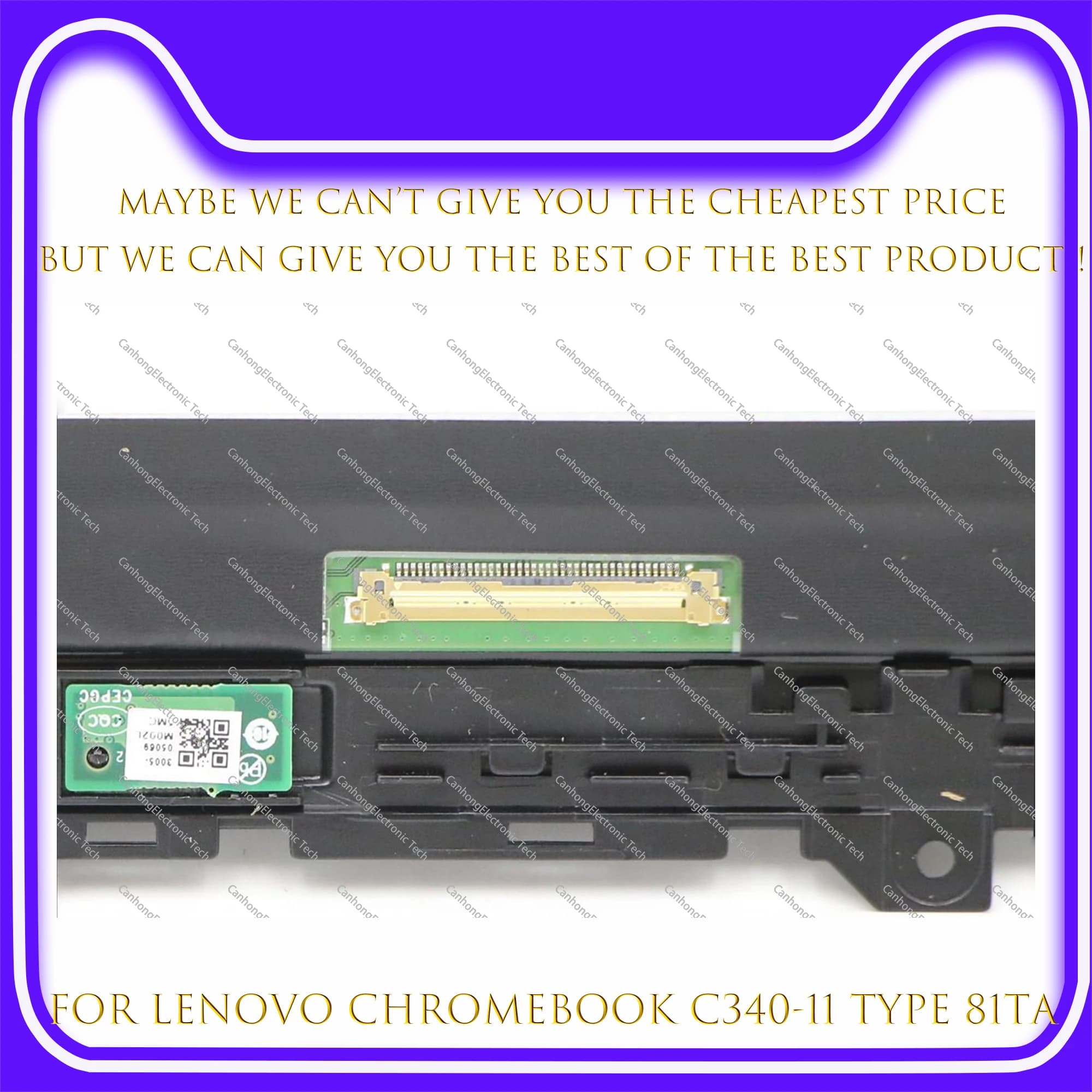 Ensemble écran tactile LCD avec châssis, 11.6 pouces, pour Lenovo Chromebook C340-11 81TA, NV116WHM-T00