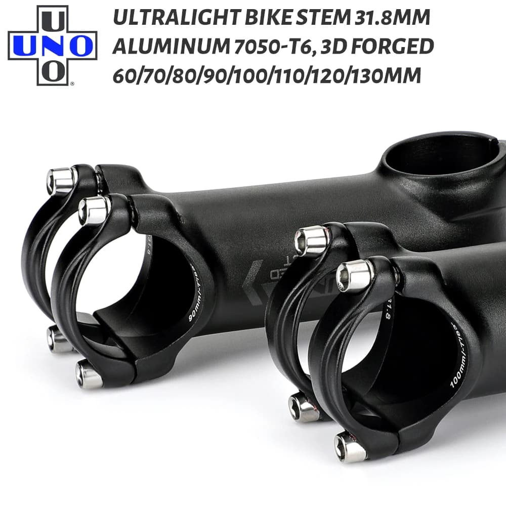 UNO – tige de guidon de vélo de route ultralégère à 7 degrés, 31.8mm, kaloy King, AL7050 60 70 80 90 100 110 120 130mm