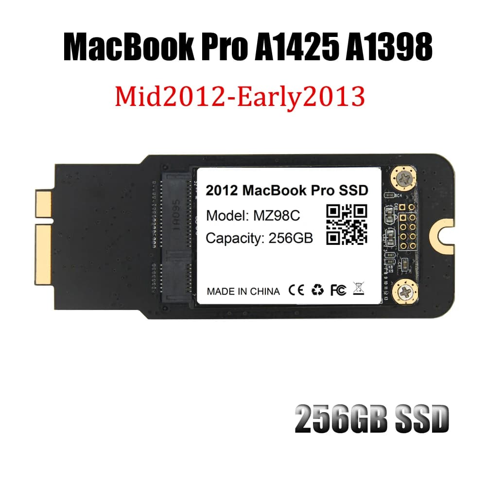 Nouveau SSD 128 Go 256 Go 512 Go pour Apple Macbook Pro A1425 A1398 Mi-2012-Début 2013 Disque SSD EMC 2557 EMC2672 2512 2673 Mac HD