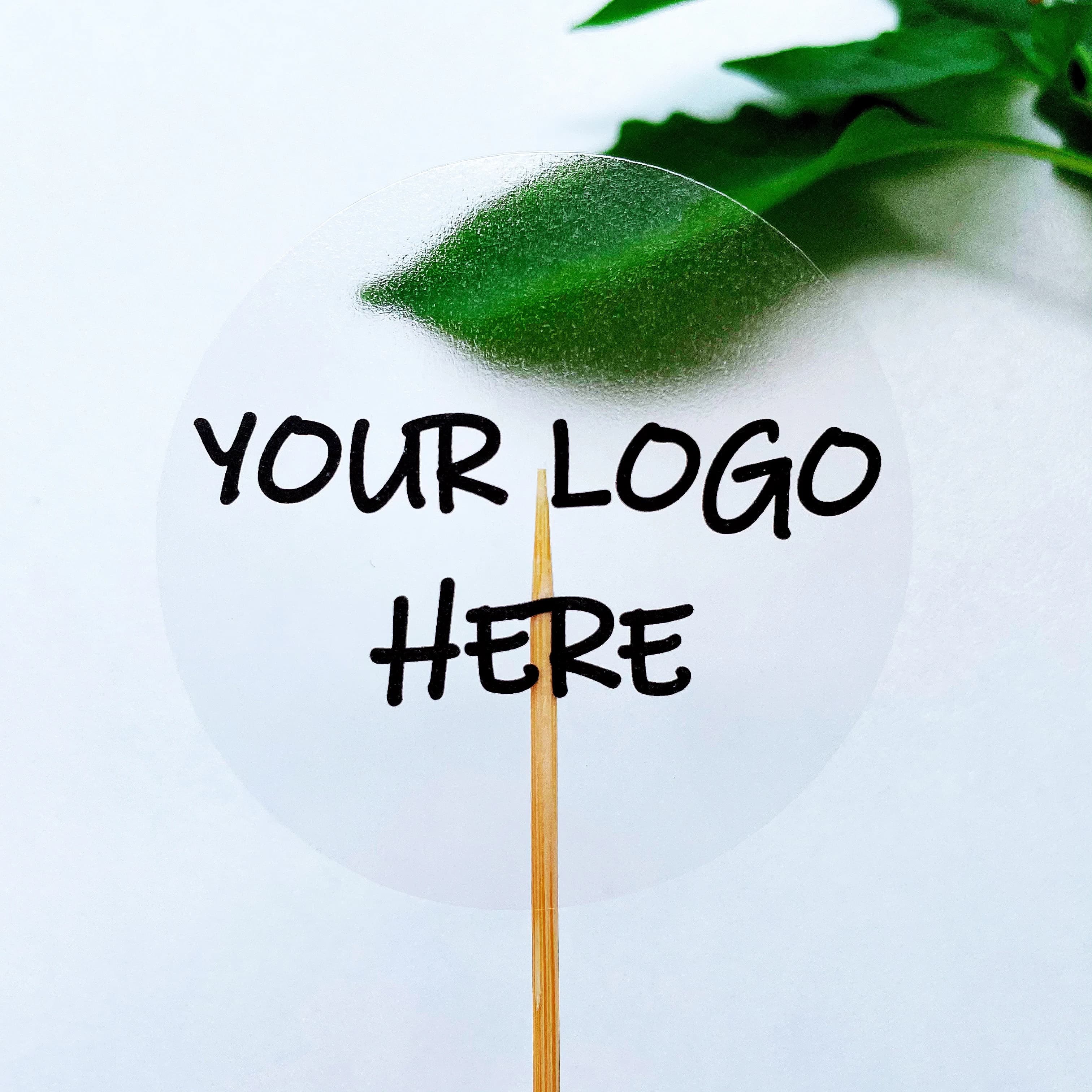 Autocollant Personnalisé Transparent avec Logo, Étiquette d'Emballage Personnalisée, pour Baptême, Mariage, Anniversaire, Créez Votre Propre Autocollant
