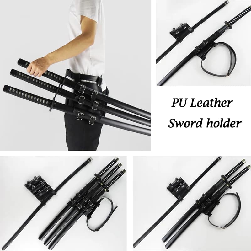 Ceinture porte-épée en cuir PU 1/2/3, support de ceinture médiévale pour épée, gaine de taille pour homme adulte, ceinture de combat pour chevalier, étui à épée avec anneau